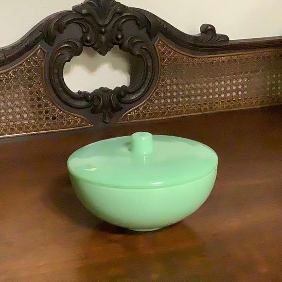 Other - Vintage Jadeite covered candy dish